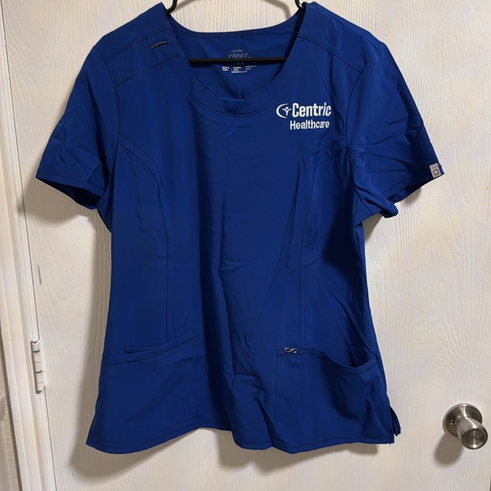 Cherokee Infinity Women’s Scrub Tops Large Bundle Of 3 Centric Healthcare Blue - Picture 11 of 13